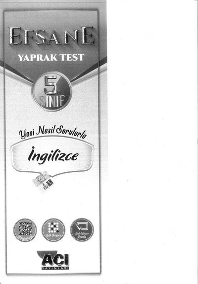 EFSANE YAPRAK TEST İNGİLİZCE SegaCopy Fotokopi Merkezi