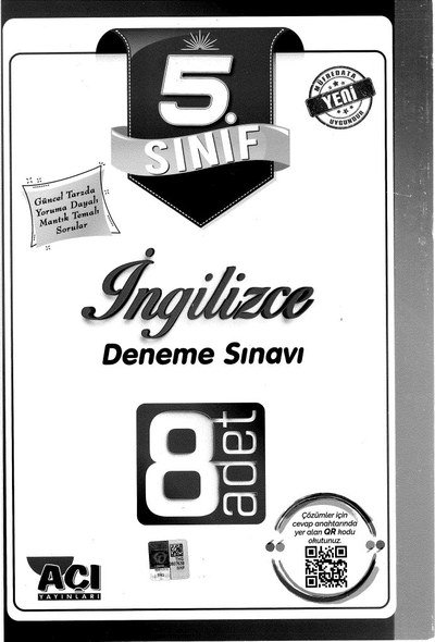 İNGİLİZCE DENEME SINAVI 8 ADET SegaCopy Fotokopi Merkezi