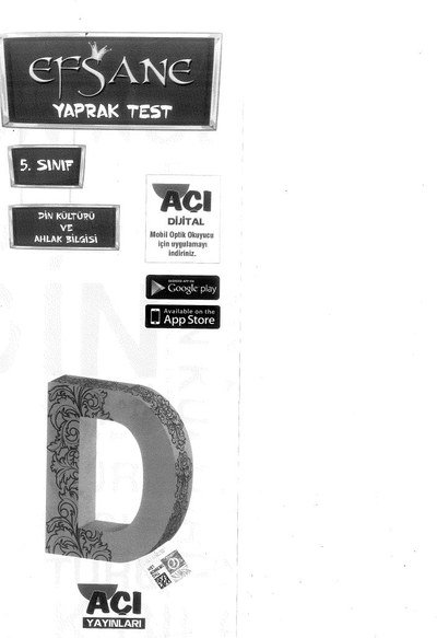 EFSANE DİN KÜLTÜRÜ VE AHLAK BİLGİSİ TEST
