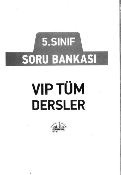 SORU BANKASI VIP TÜM DERSLER SegaCopy Fotokopi Merkezi
