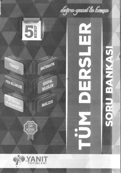 TÜM DERSLER SORU BANKASI SegaCopy Fotokopi Merkezi