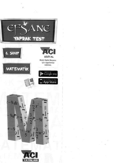 EFSANE YAPRAK TEST MATEMATİK SegaCopy Fotokopi Merkezi
