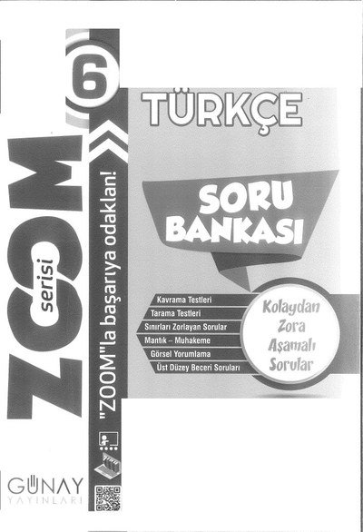 ZOOM SERİSİ TÜRKÇE SORU BANKASI SegaCopy Fotokopi Merkezi