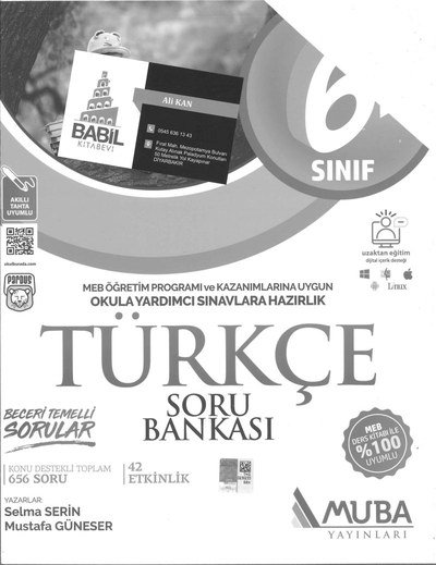 TÜRKÇE SORU BANKASI SegaCopy Fotokopi Merkezi