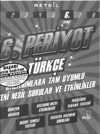 6. PERİYOT TÜRKÇE YENİ NESİL SORULAR VE ETKİNLİKLER SegaCopy Fotokopi Merkezi