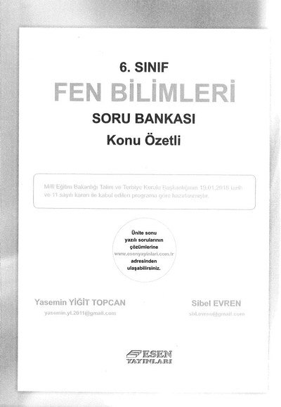 FEN BİLİMLERİ SORU BANKASI KONU ÖZETLİ SegaCopy Fotokopi Merkezi