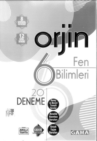 ORJİN FEN BİLİMLERLİ 20 DENEME SegaCopy Fotokopi Merkezi
