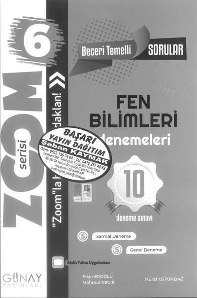 FEN BİLİMLERİ DENEME 10 DENEME SINAVI SegaCopy Fotokopi Merkezi