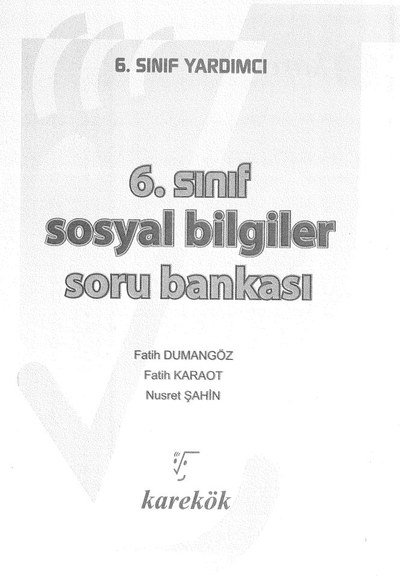 SOSYAL BİLGİLER SORU BANKASI