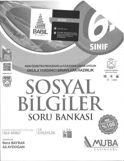 SOSYAL BİLGİLER SORU BANKASI SegaCopy Fotokopi Merkezi