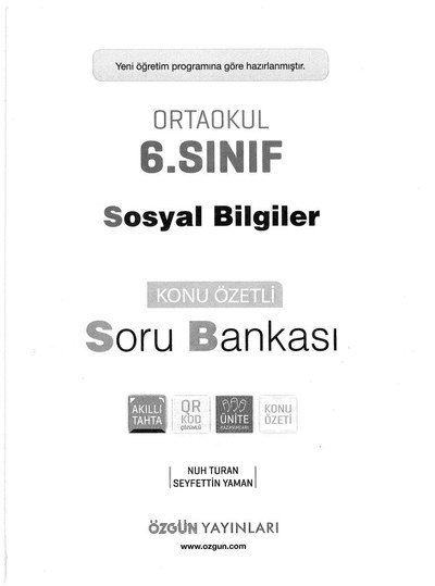 SOSYAL BİLGİLER KONU ÖZETLİ SORU BANKASI SegaCopy Fotokopi Merkezi