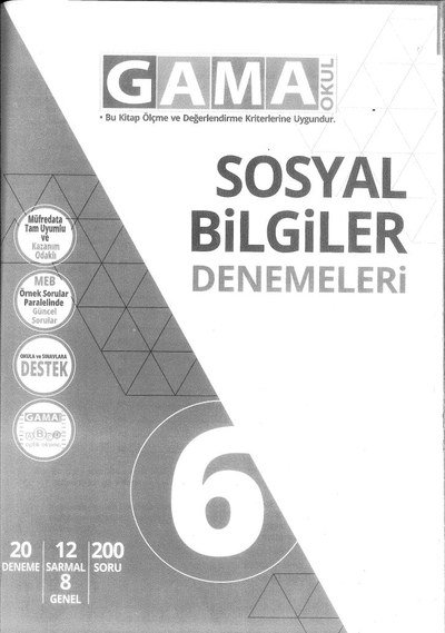SOSYAL BİLGİLER DENEMELERİ SegaCopy Fotokopi Merkezi