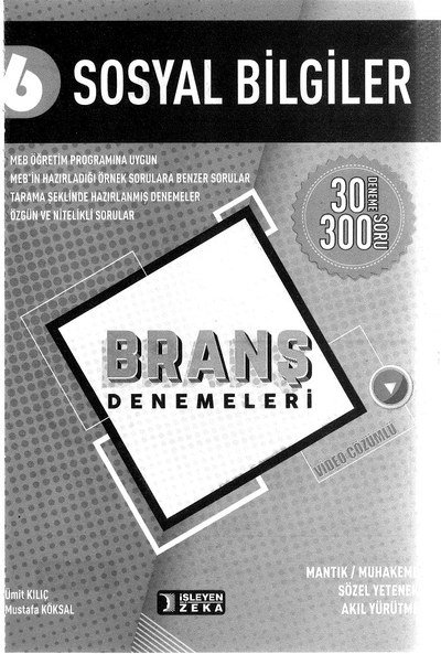 SOSYAL BİLGİLER BRANŞ DENEMELERİ