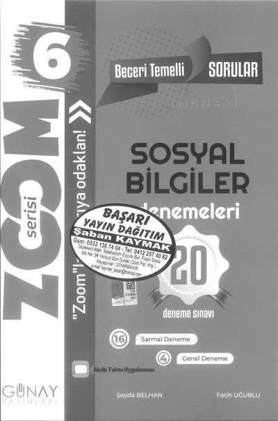 SOSYAL BİLGİLER DENEMELERİ SegaCopy Fotokopi Merkezi