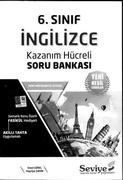 İNGİLİZCE KAZANIM HÜCRELİ SORU BANKASI SegaCopy Fotokopi Merkezi