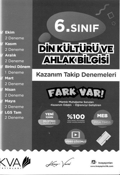DİN KÜLTÜRÜ VE AHLAK BİLGİSİ FARK VAR