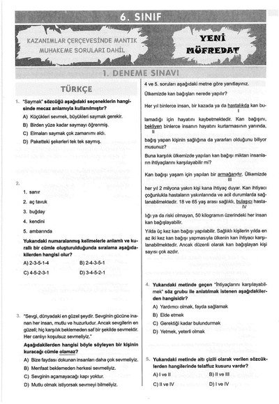 6 ADET DENEME ÇÖZÜMLÜ SegaCopy Fotokopi Merkezi