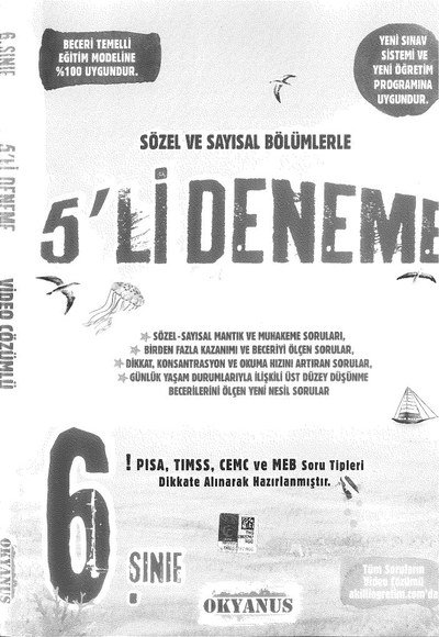 SÖZEL VE SAYISAL BÖLÜMLERLE 5'Lİ DENEME