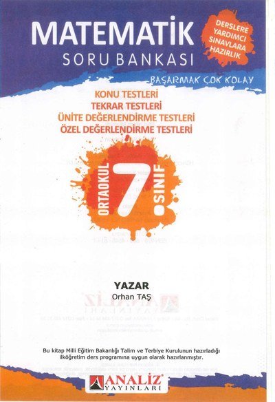 MATEMATİK SORU BANKASI SegaCopy Fotokopi Merkezi