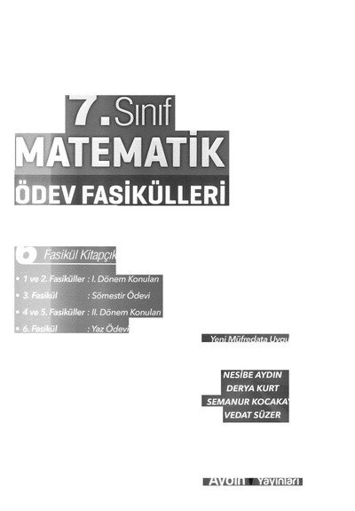 MATEMATİK ÖDEV FASİKÜLLERİ SegaCopy Fotokopi Merkezi