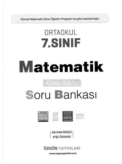 MATEMATİK KONU ÖZETLİ SORU BANKASI SegaCopy Fotokopi Merkezi