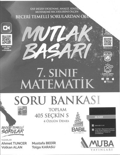 MUTLAK BAŞARI MATEMATİK SORU BANKASI SegaCopy Fotokopi Merkezi