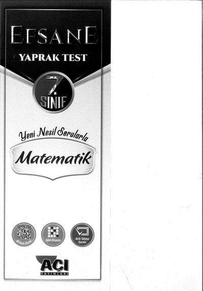 EFSANE YAPRAK TEST MATEMATİK SegaCopy Fotokopi Merkezi