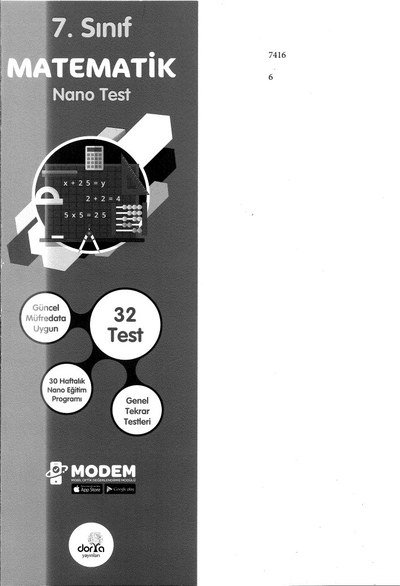 MATEMATİK NANO TEST 32 TEST SegaCopy Fotokopi Merkezi