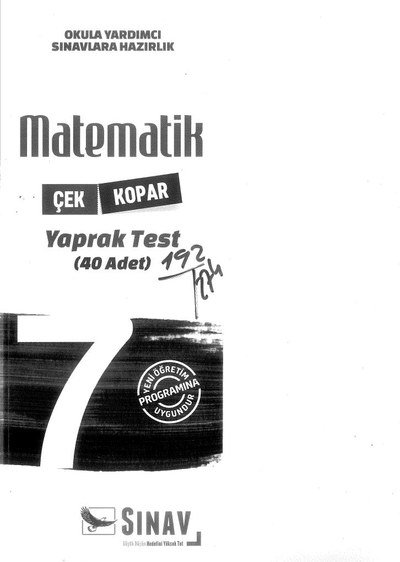 MATEMATİK YAPRAK TEST 40 ADET SegaCopy Fotokopi Merkezi