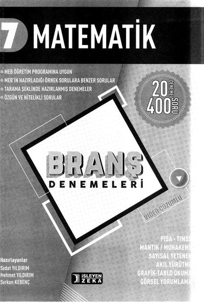 MATEMATİK BRANŞ DENEMELERİ
