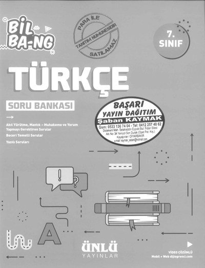 BİL BA-NG TÜRKÇE SORU BANKASI