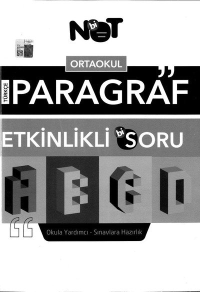 PARAGRAF ETKİNLİKLİ Bİ SORU SegaCopy Fotokopi Merkezi