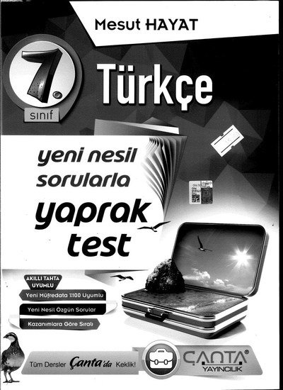 TÜRKÇE YENİ NESİL SORULARLA YAPRAK TEST SegaCopy Fotokopi Merkezi