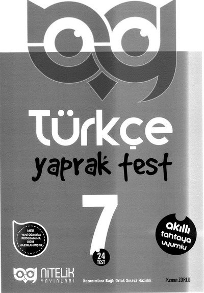TÜRKÇE YAPRAK TEST 24 TEST SegaCopy Fotokopi Merkezi