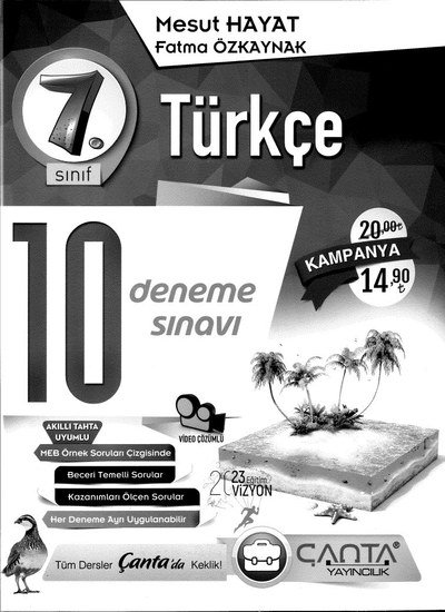 TÜRKÇE 10 DENEME SegaCopy Fotokopi Merkezi
