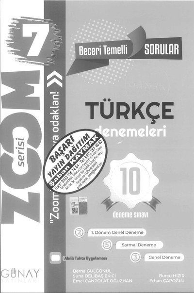 TÜRKÇE DENEMELERİ 10 DENEME SINAVI