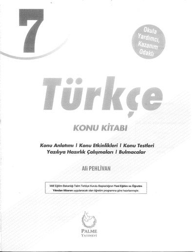 TÜRKÇE KONU KİTABI SegaCopy Fotokopi Merkezi