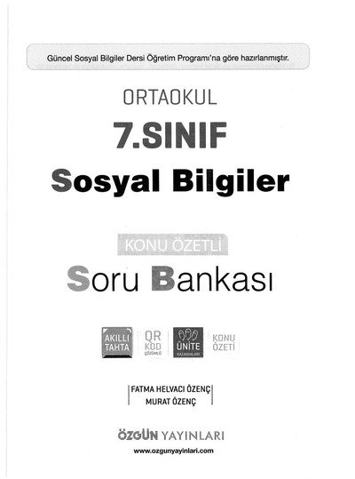 SOSYAL BİLGİLER KONU ÖZETLİ SORU BANKASI