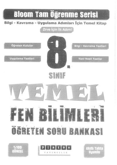 BLOOM TAM ÖĞRENME SERİSİ TEMEL FEN BİLİMLERİ SORU BANKASI SegaCopy Fotokopi Merkezi