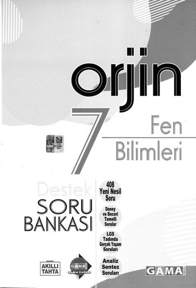 ORJİN FEN BİLİMLERİ SORU BANKASI SegaCopy Fotokopi Merkezi