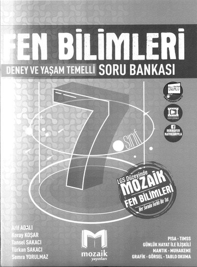 FEN BİLİMLERİ DENEY VE YAŞAM TEMELLİ SORU BANKASI SegaCopy Fotokopi Merkezi