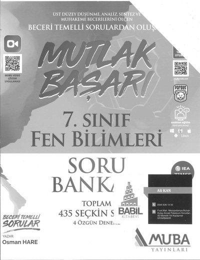 MUTLAK BAŞARI FEN BİLİMLERİ SORU BANKASI SegaCopy Fotokopi Merkezi