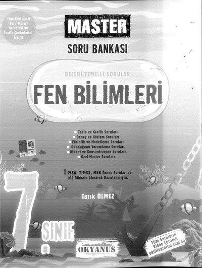 MASTER SORU BANKASI FEN BİLİMLERİ