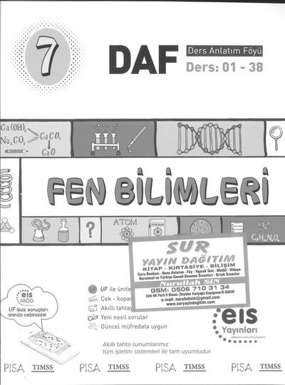 FEN BİLİMLERİ DERS ANLATIM FÖYÜ