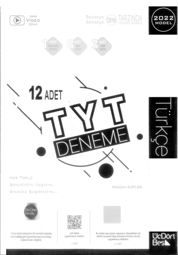 12 ADET TÜRKÇE TYT DENEME SegaCopy Fotokopi Merkezi