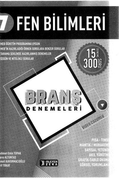 FEN BİLİMLERİ BRANŞ DENEMELERİ SegaCopy Fotokopi Merkezi