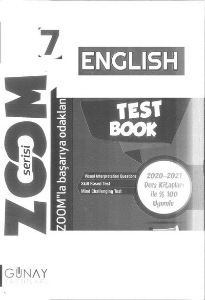 ENGLISH TEST BOOK ZOOM SERİSİ SegaCopy Fotokopi Merkezi