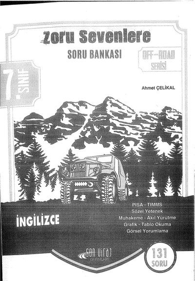 ZORU SEVENLERE SORU BANKASI İNGİLİZCE SegaCopy Fotokopi Merkezi