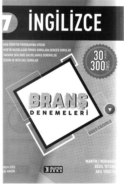 İNGİLİZCE BRANŞ DENEMELERİ 30 DENEME SegaCopy Fotokopi Merkezi
