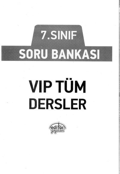 SORU BANKASI VIP TÜM DERSLER SegaCopy Fotokopi Merkezi
